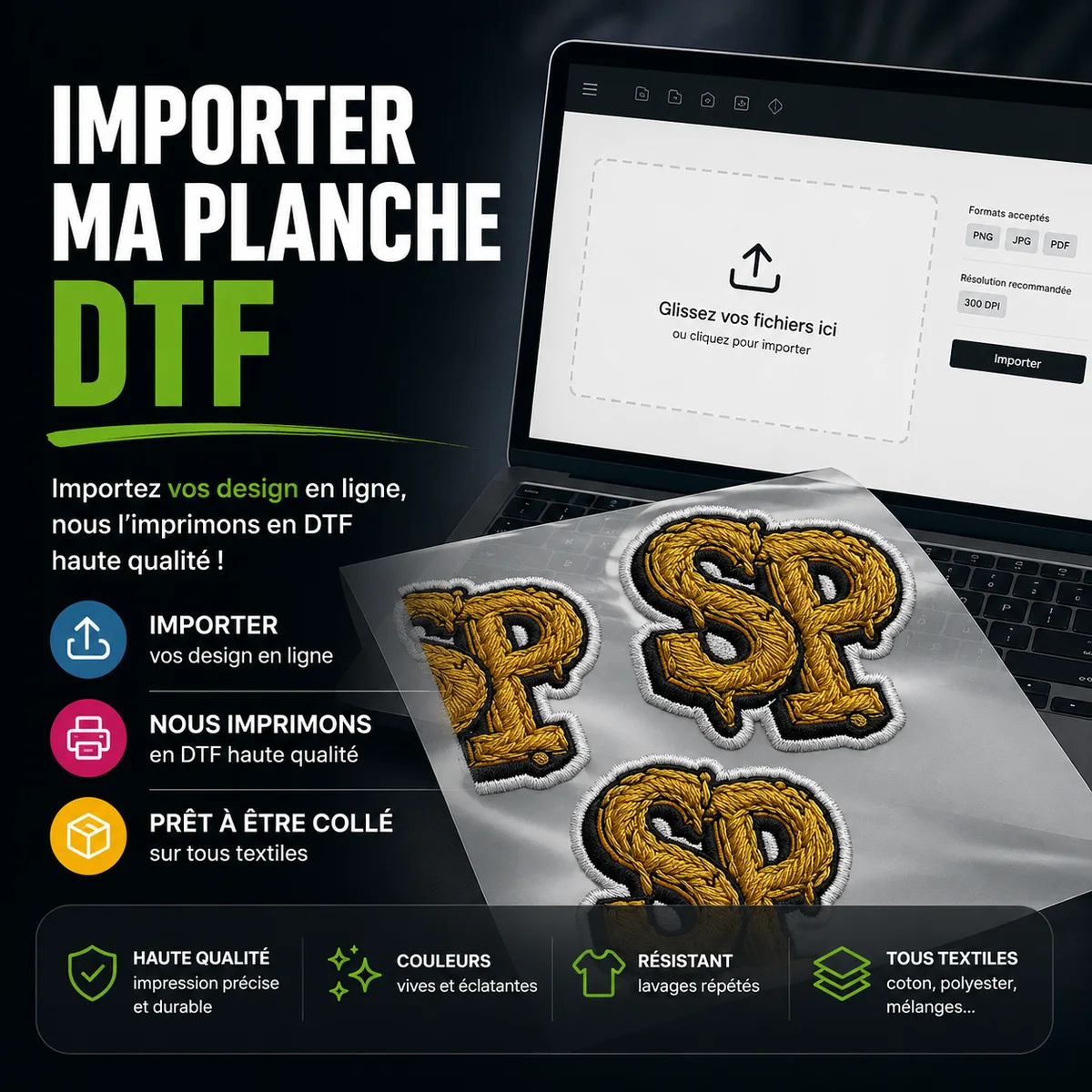 Import d’une planche Flex thermo prête à produire