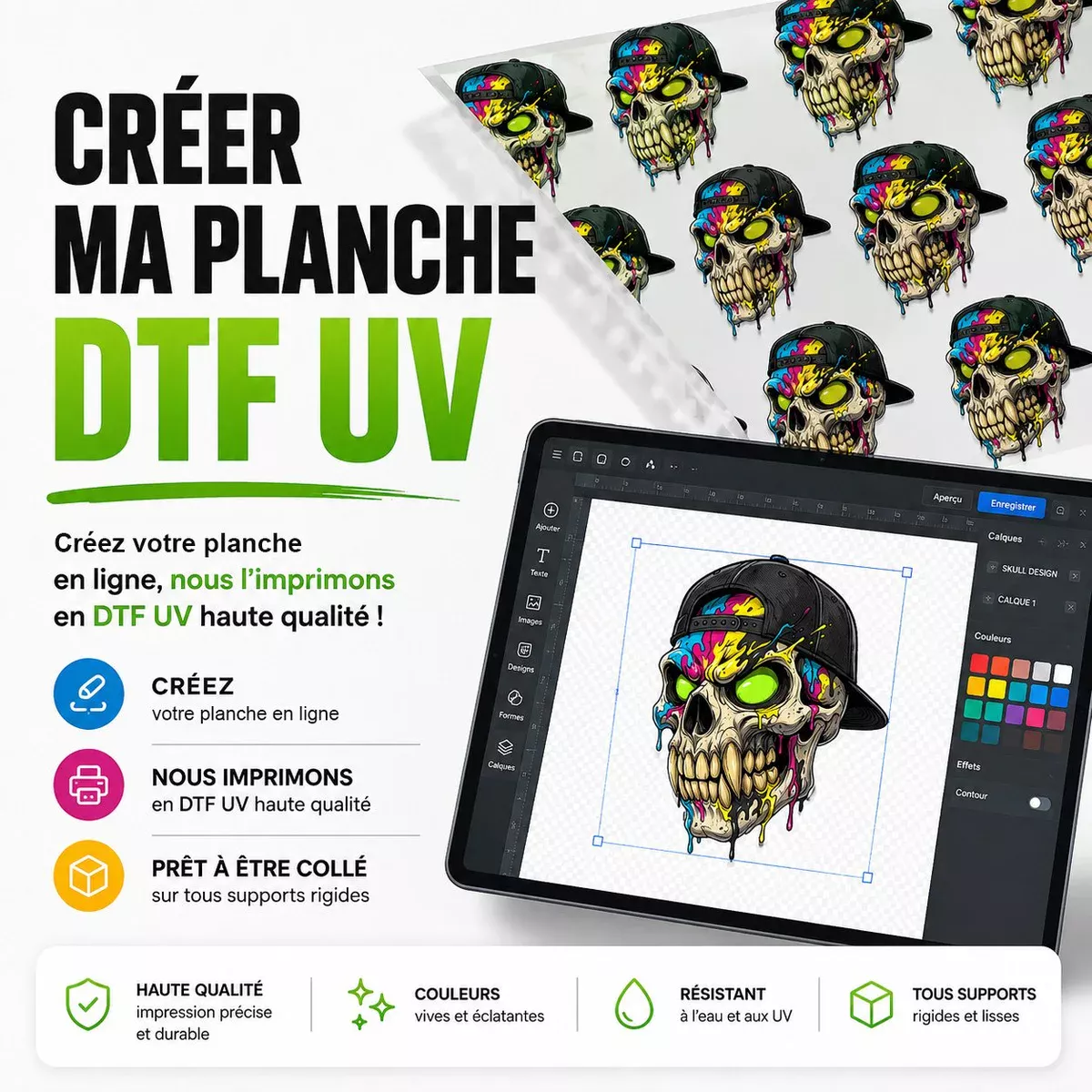 Création d’une planche de stickers UV-DTF